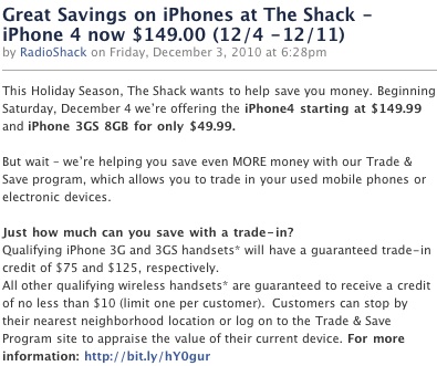 163941 radioshack iphone sale