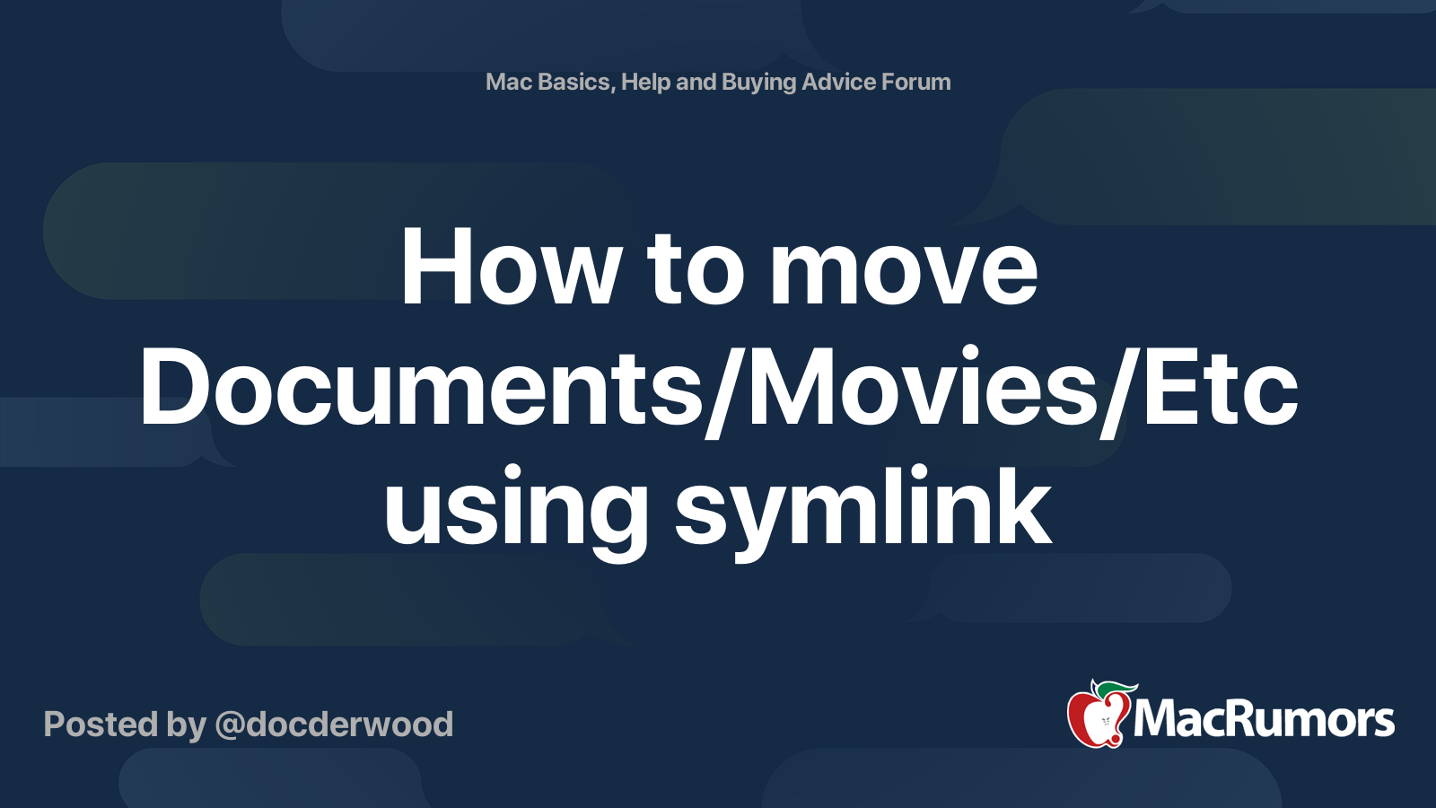 how-to-move-documents-movies-etc-using-symlink-macrumors-forums