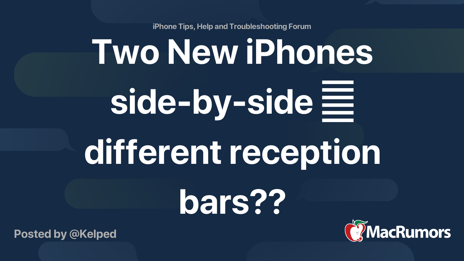 Two New iPhones sidebyside different reception bars?? MacRumors Forums