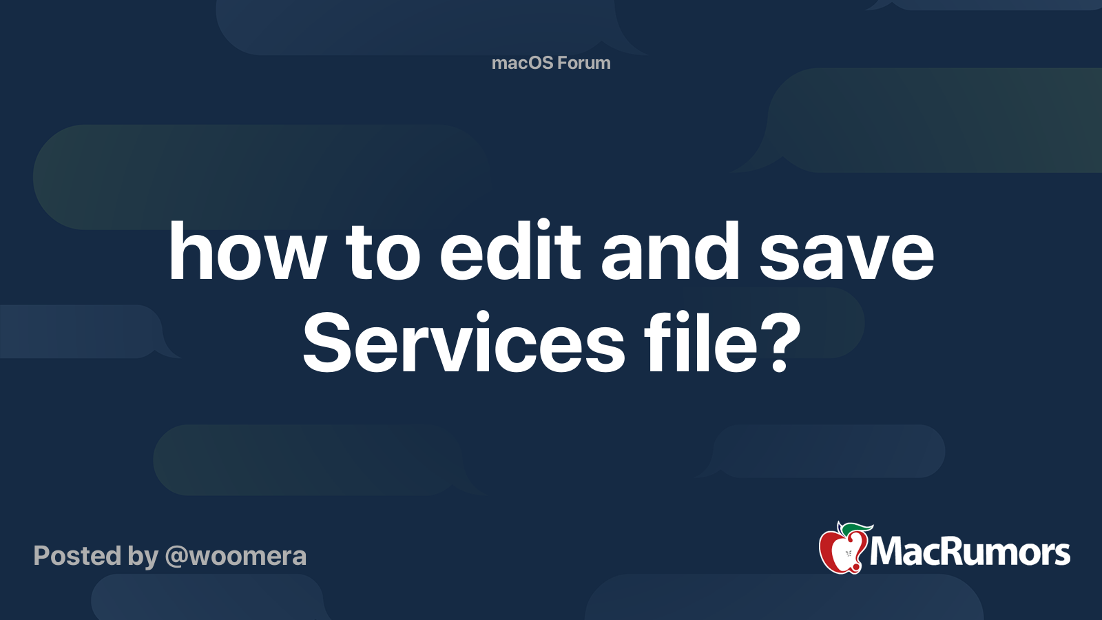 how to edit and save Services file? MacRumors Forums