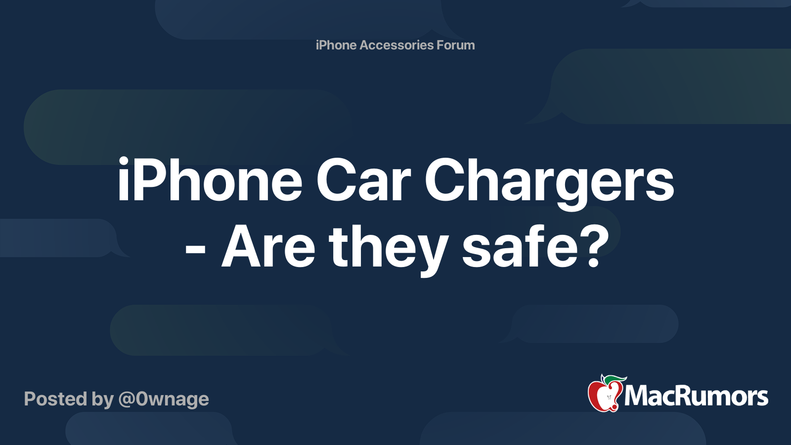 iPhone Car Chargers Are they safe? MacRumors Forums
