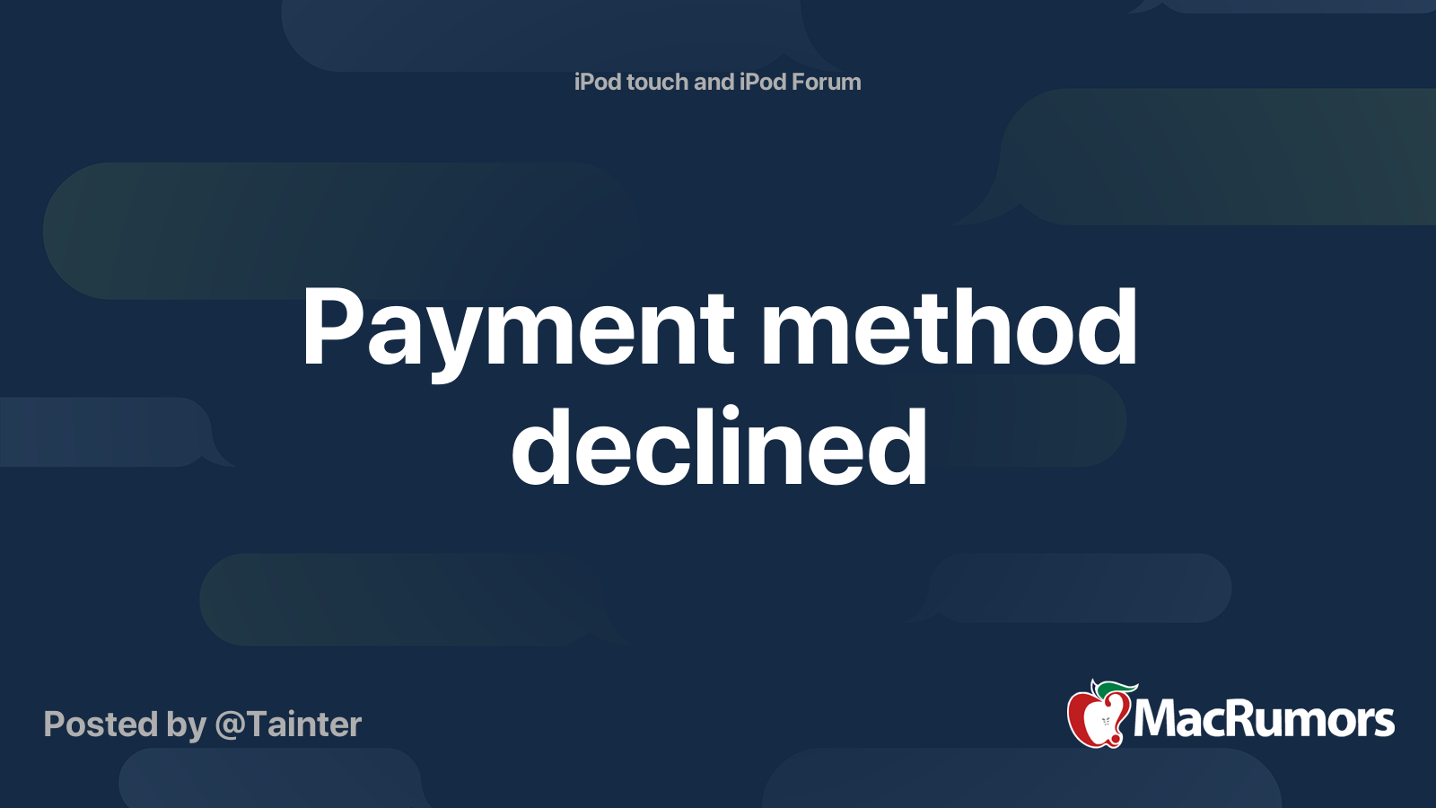 Your payment method was declined что делать apple