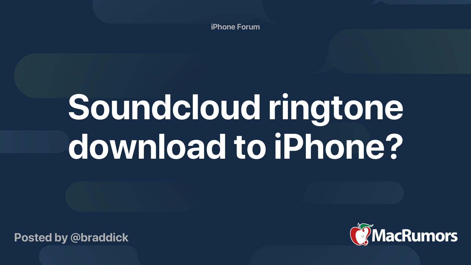 Soundcloud Ringtone Download To Iphone Macrumors Forums