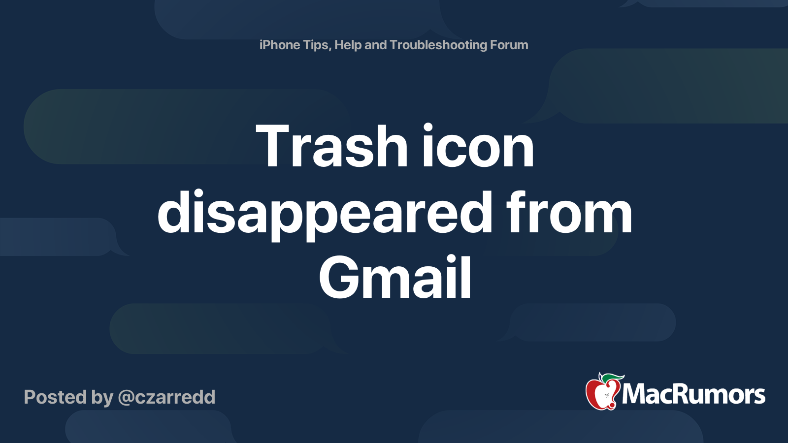 iphone mail trash icon missing