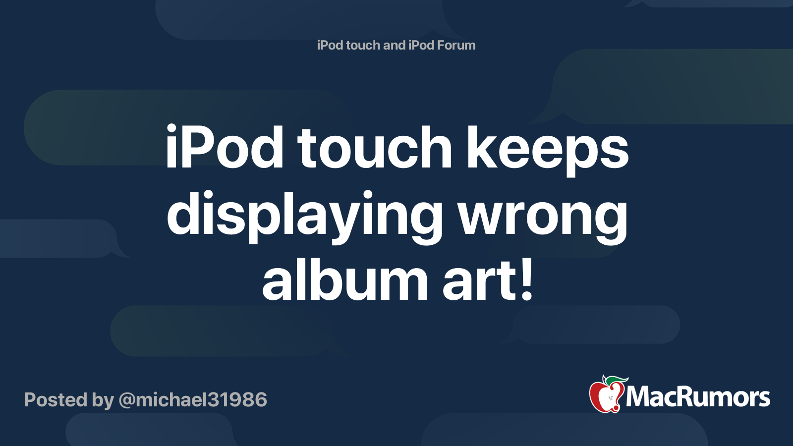 iPod touch keeps displaying wrong album art! | MacRumors Forums