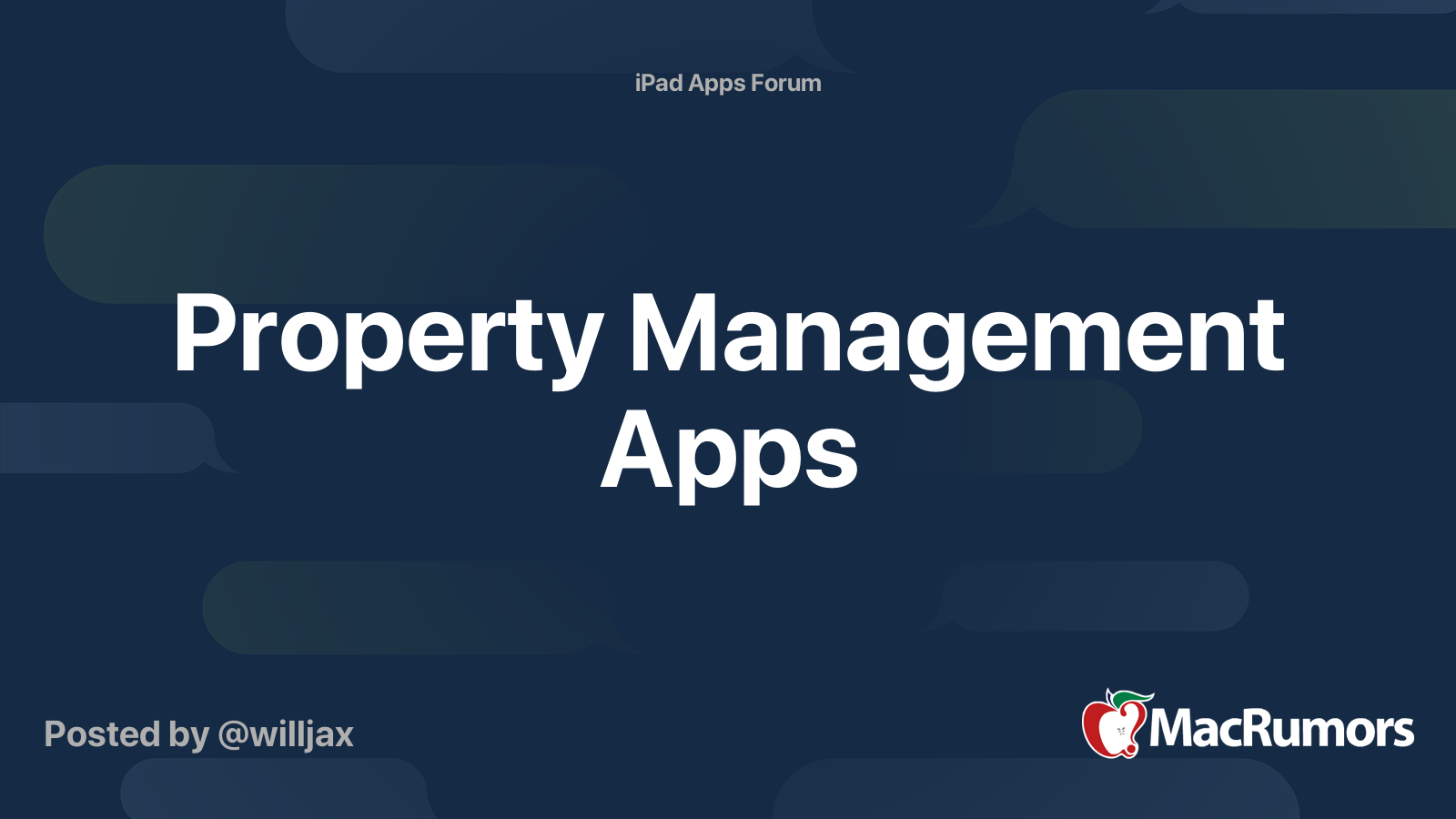 Property Management Apps MacRumors Forums