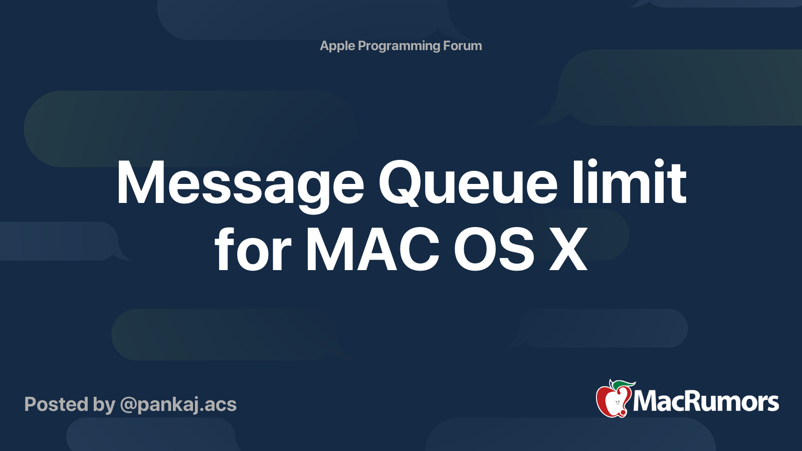 message-queue-limit-for-mac-os-x-macrumors-forums