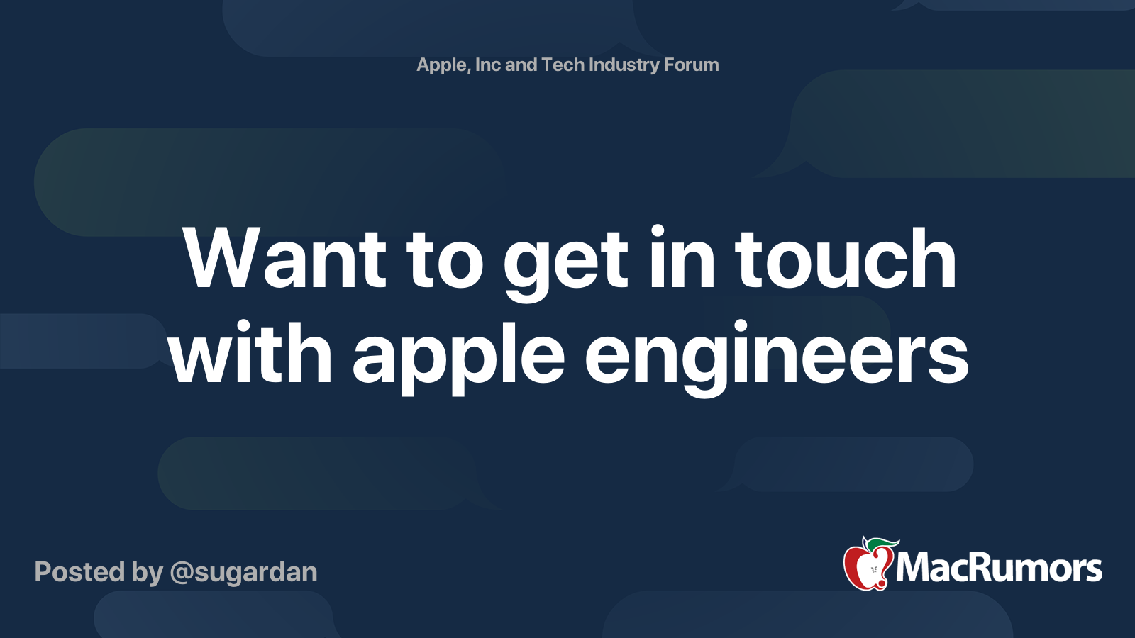 want-to-get-in-touch-with-apple-engineers-macrumors-forums