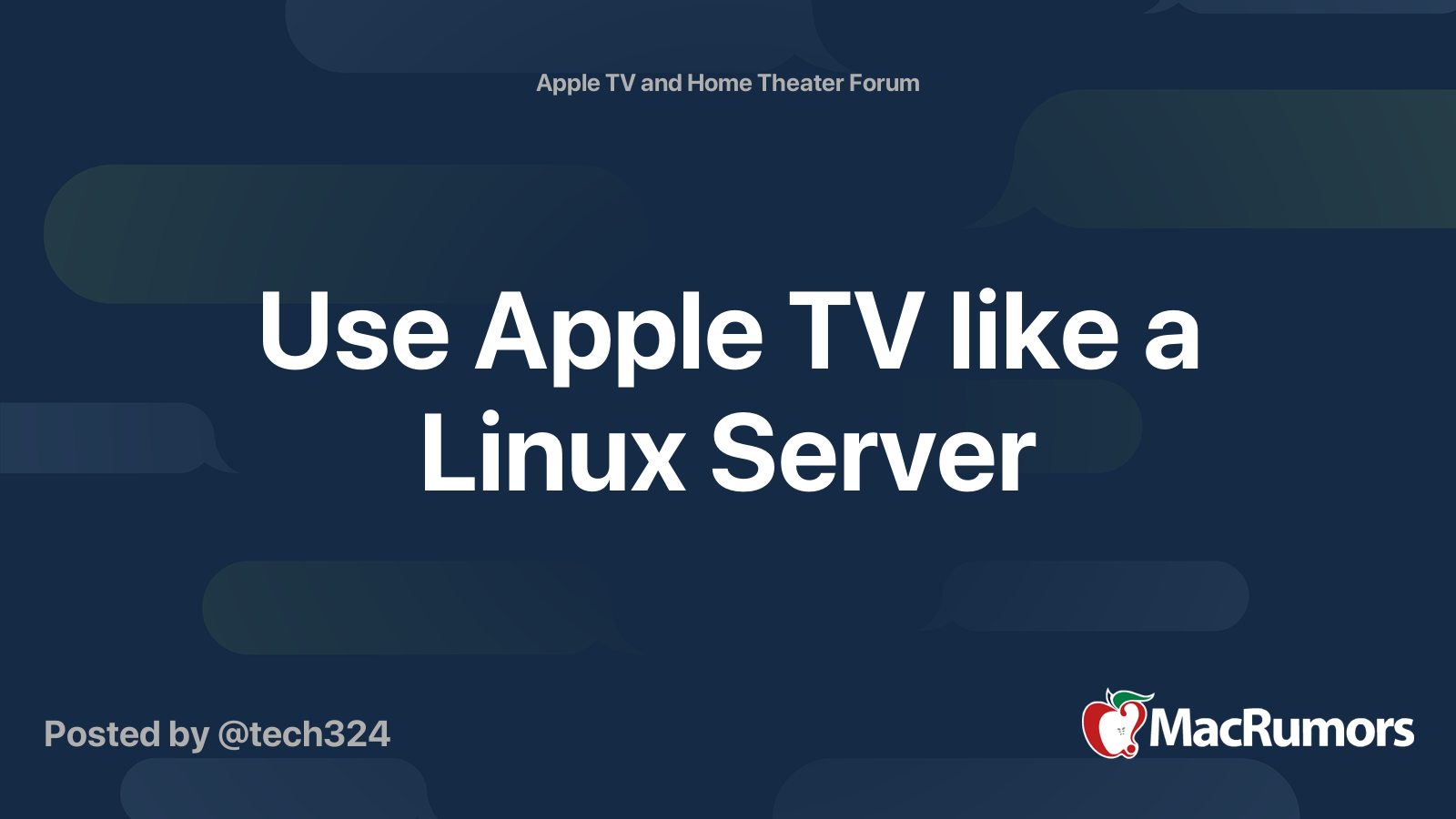 Use Apple TV like a Linux Server MacRumors Forums