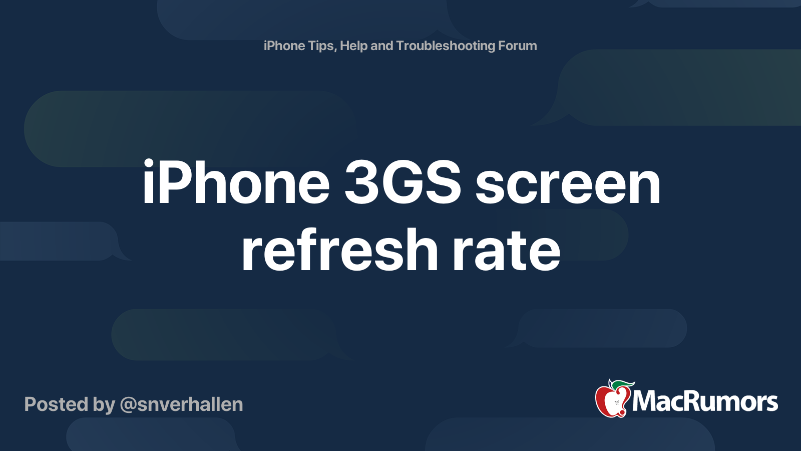 how to check iphone screen refresh rate