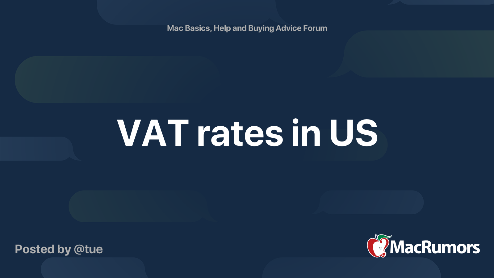 VAT rates in US MacRumors Forums