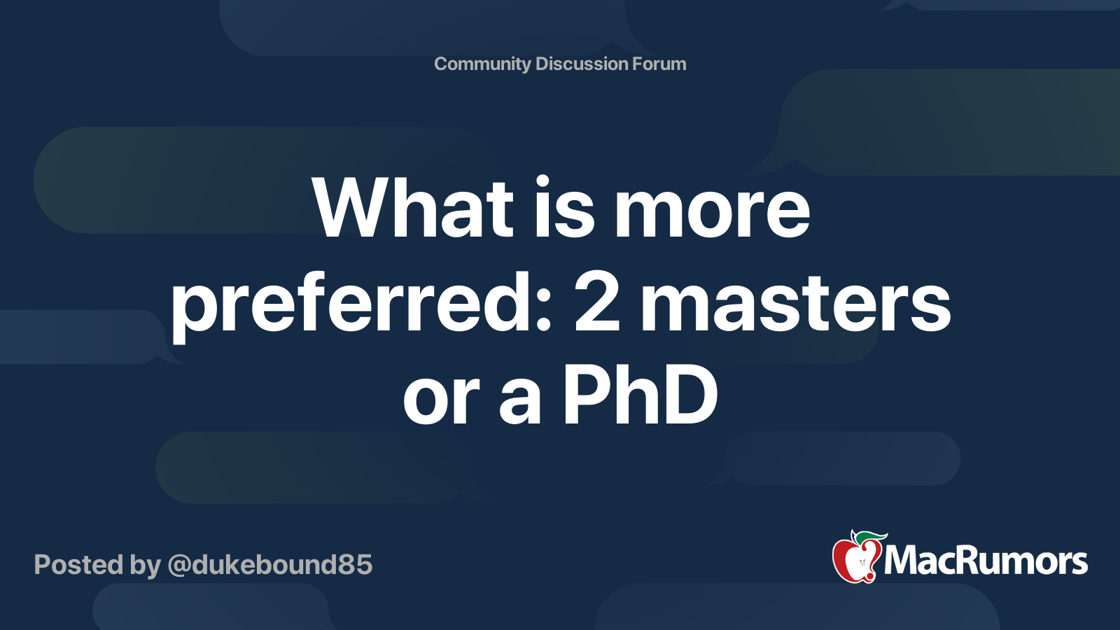 Is 2 Masters a PhD?