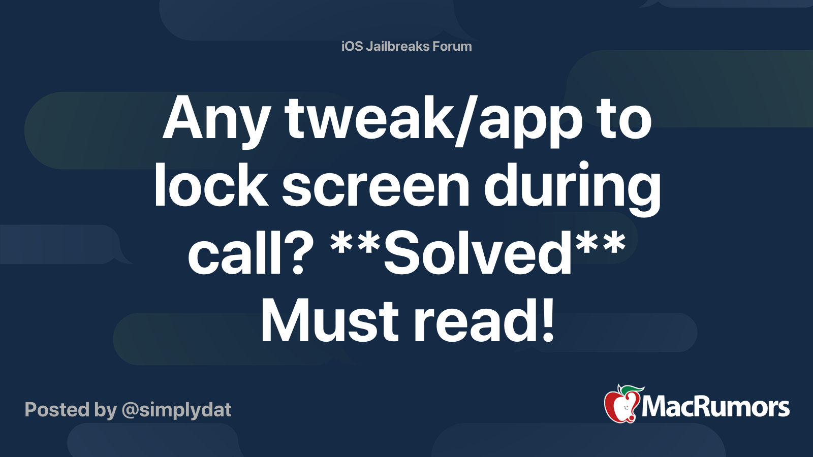 Any tweak/app to lock screen during call? **Solved** Must read