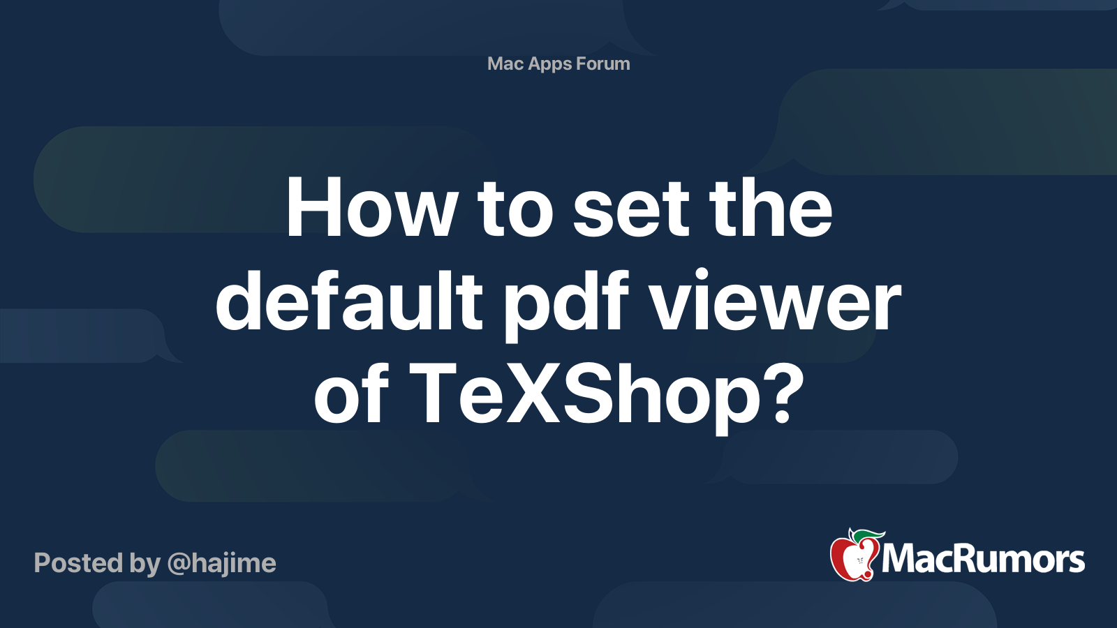 How to set the default pdf viewer of texshop macrumors forums