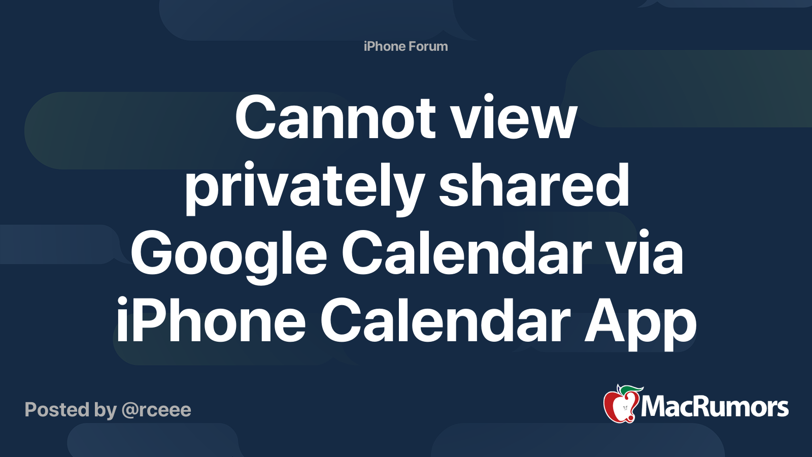 Cannot view privately shared Google Calendar via iPhone Calendar App
