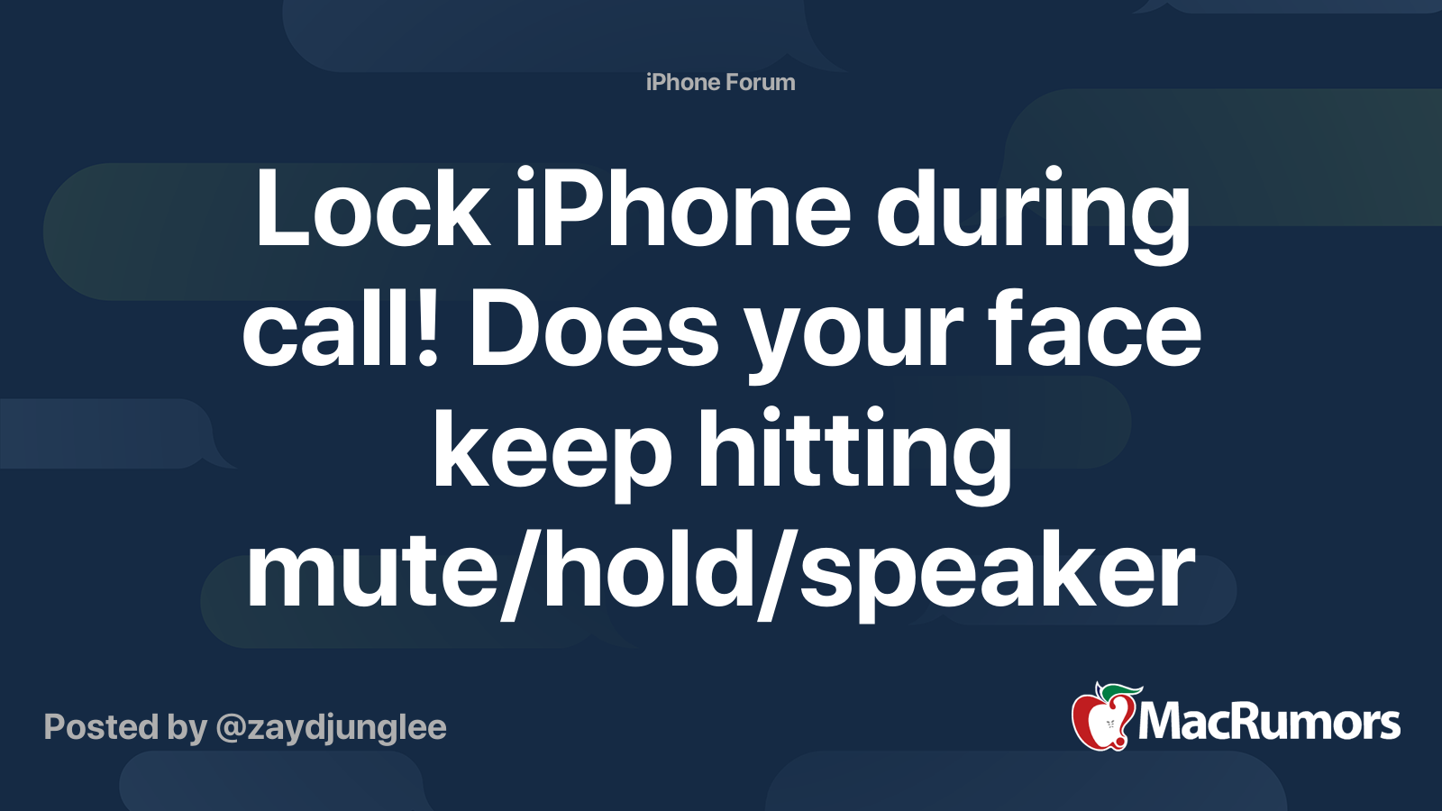 Lock iPhone during call! Does your face keep hitting mute/hold/speaker