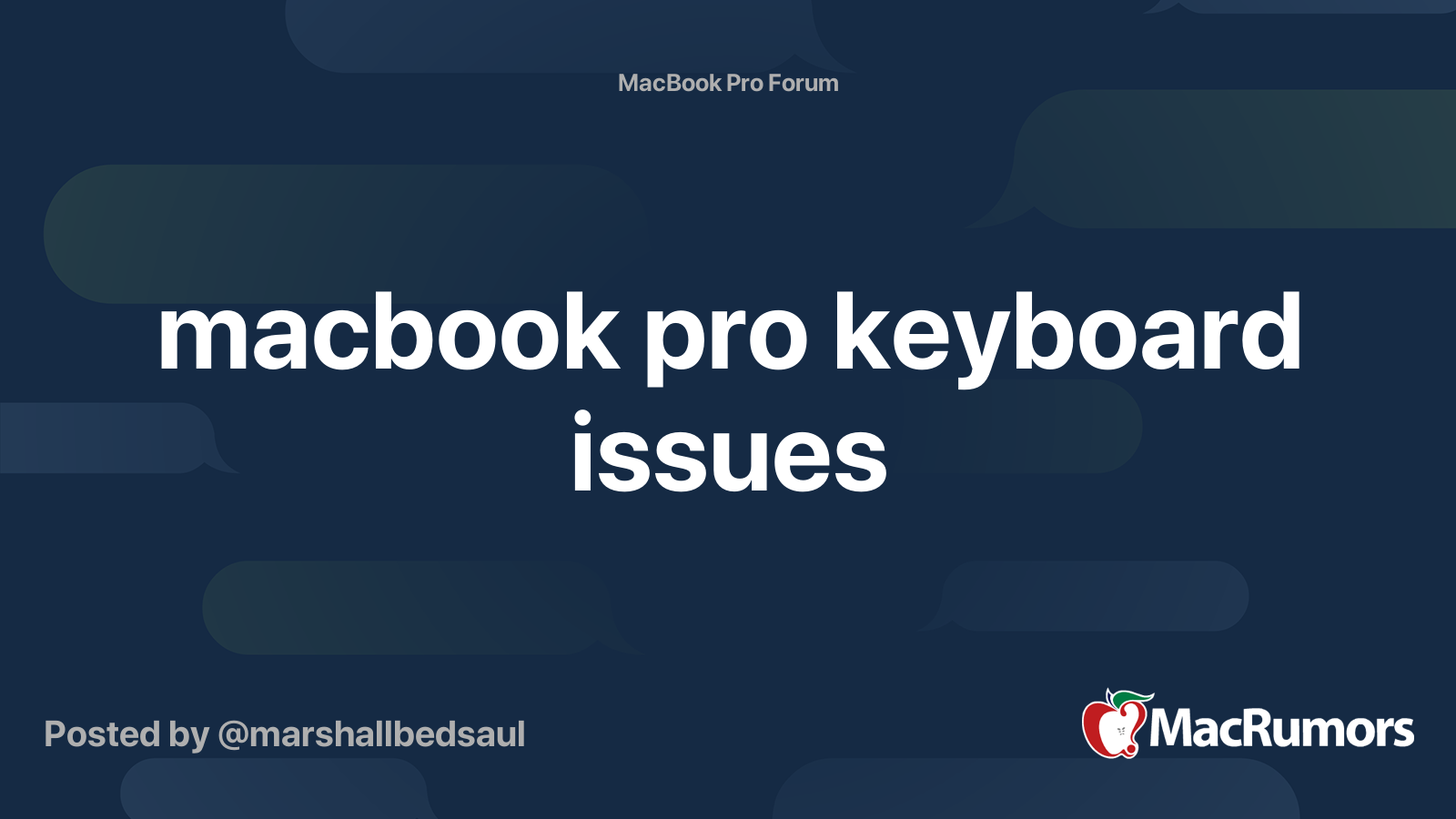 macbook pro keyboard issues MacRumors Forums