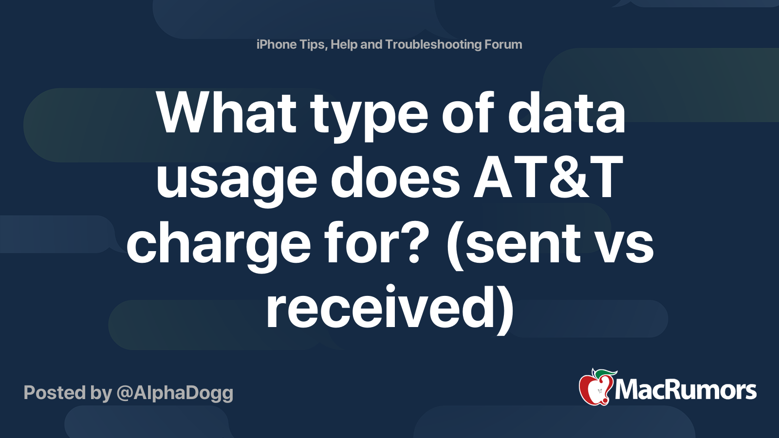 What type of data usage does AT&T charge for? (sent vs received
