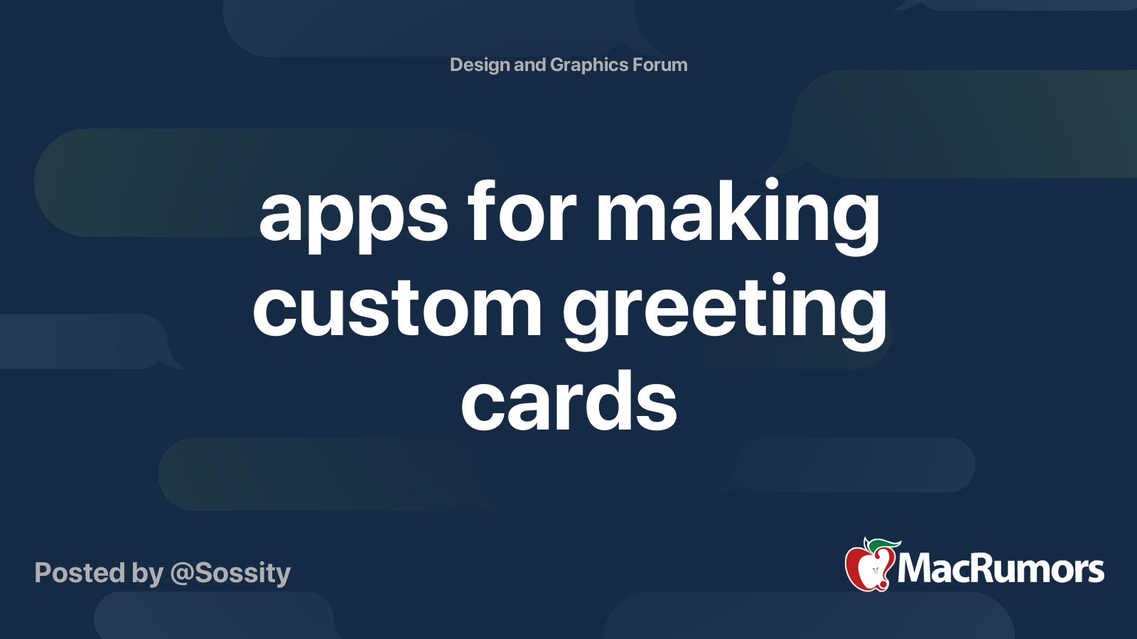 apps for making custom greeting cards MacRumors Forums