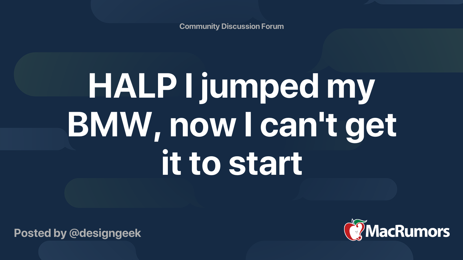 why my bmw wont start