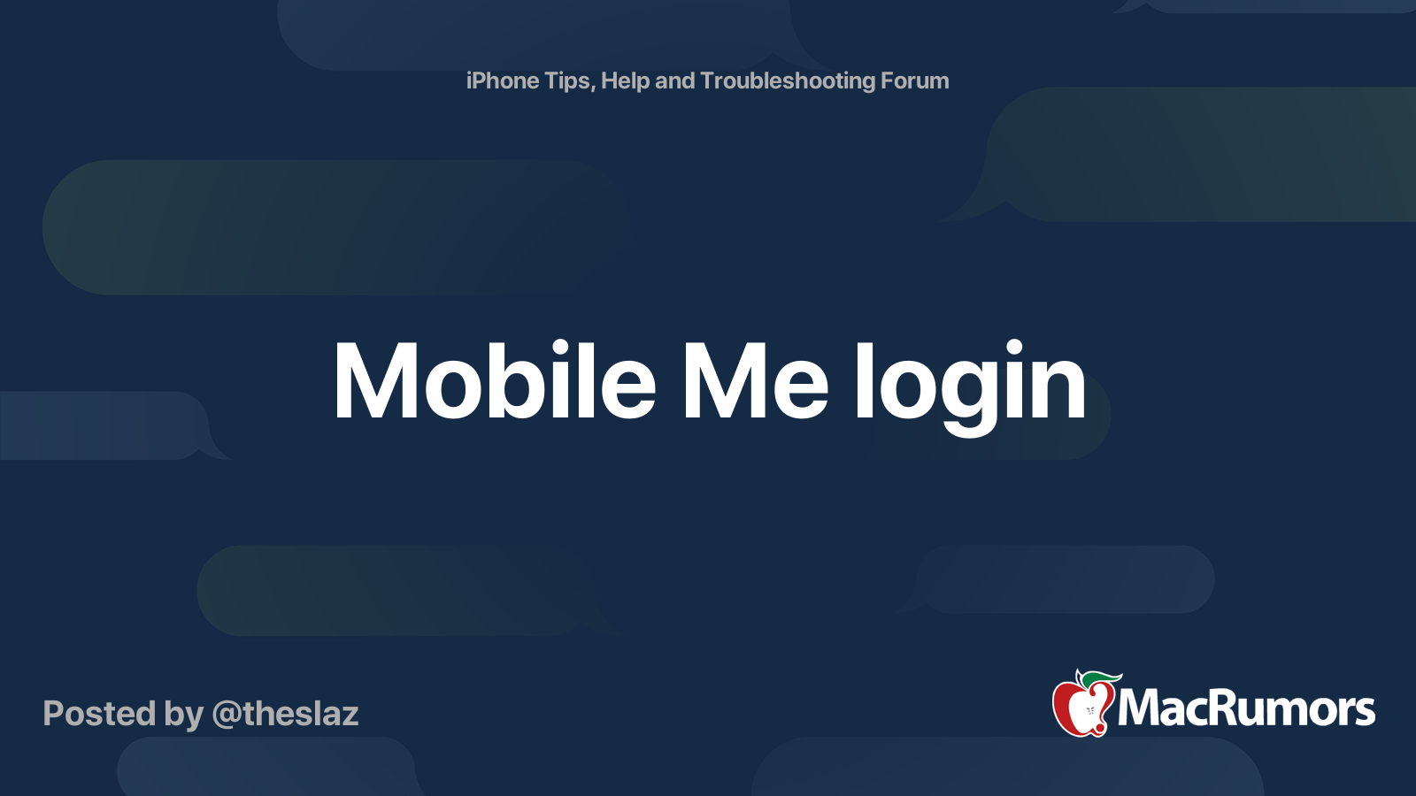 Mobile me login