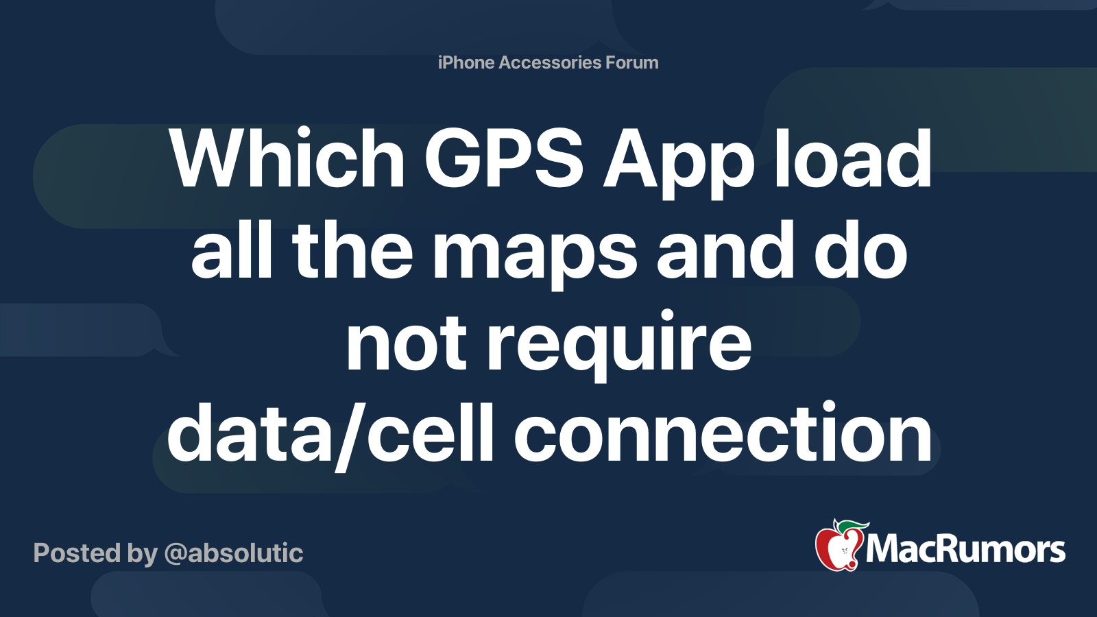 Which GPS App load all the maps and do not require data/cell connection