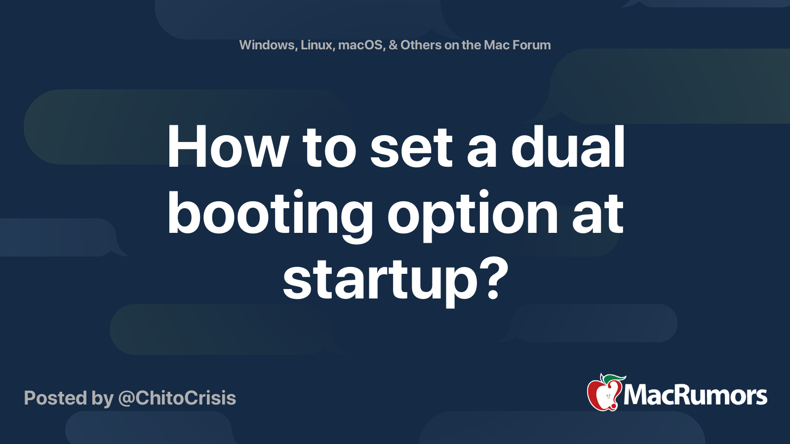 how-to-set-a-dual-booting-option-at-startup-macrumors-forums