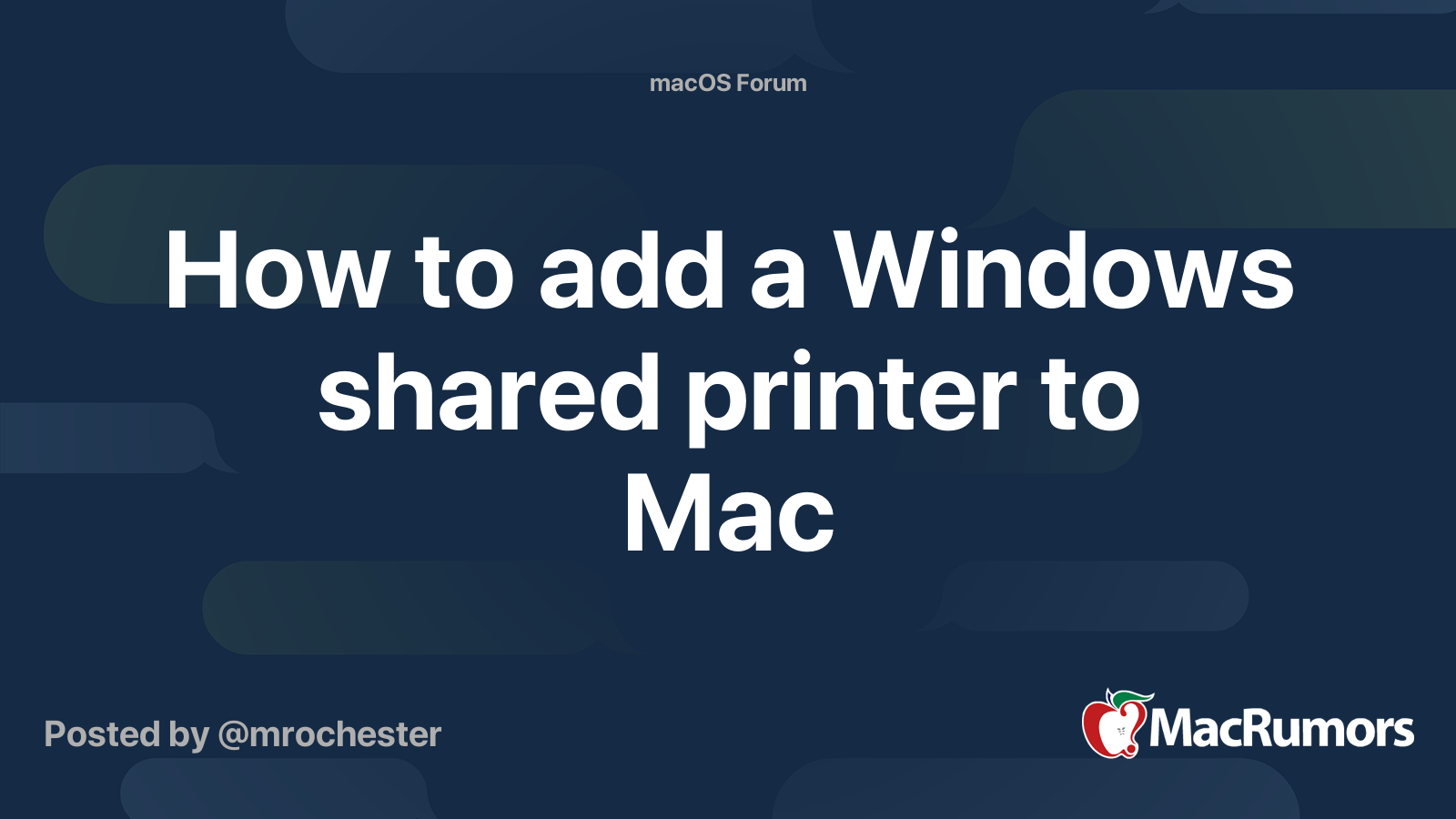 add network shared printer on mac