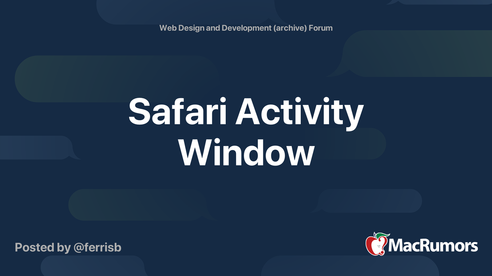 safari activity window