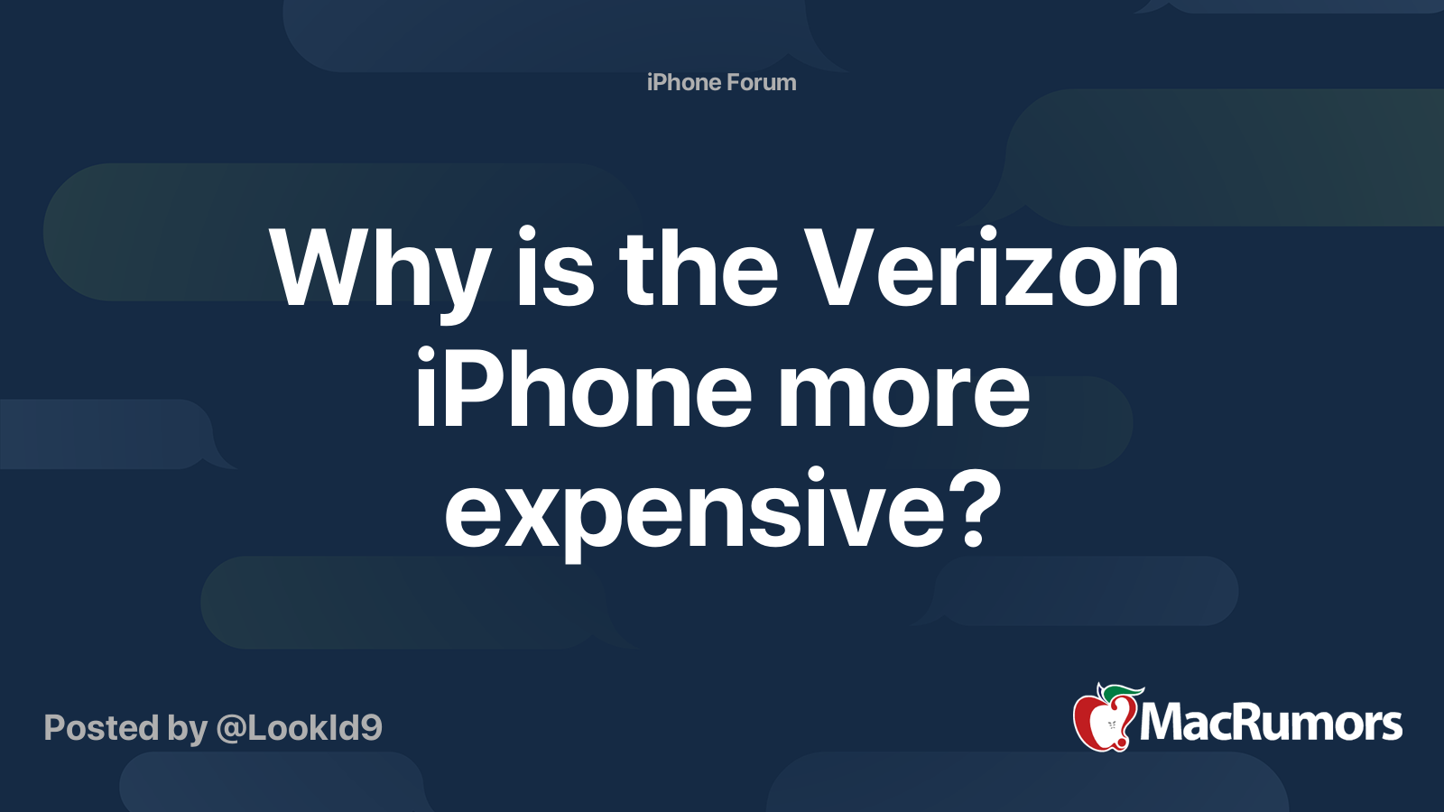 Why is the Verizon iPhone more expensive? | MacRumors Forums