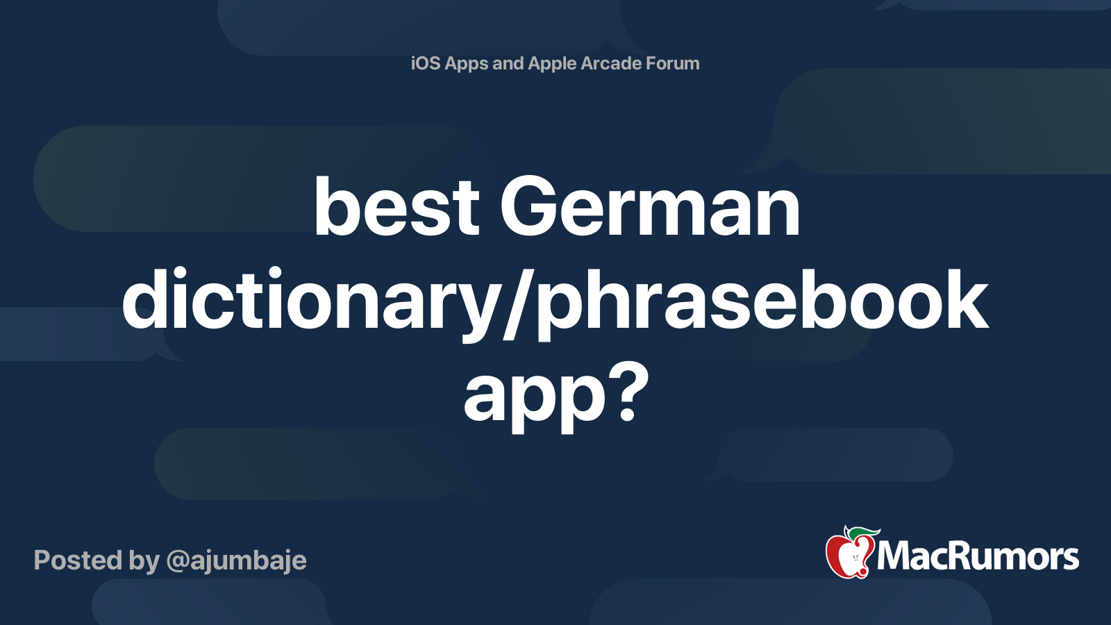 best German dictionary/phrasebook app? MacRumors Forums