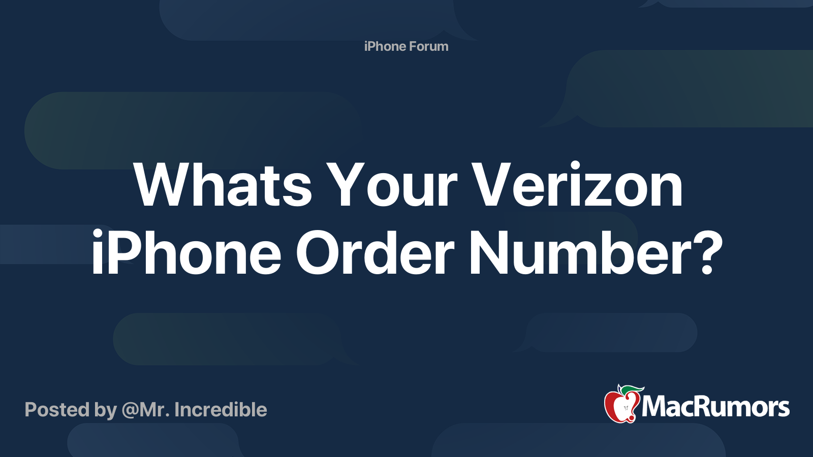 Whats Your Verizon iPhone Order Number? MacRumors Forums
