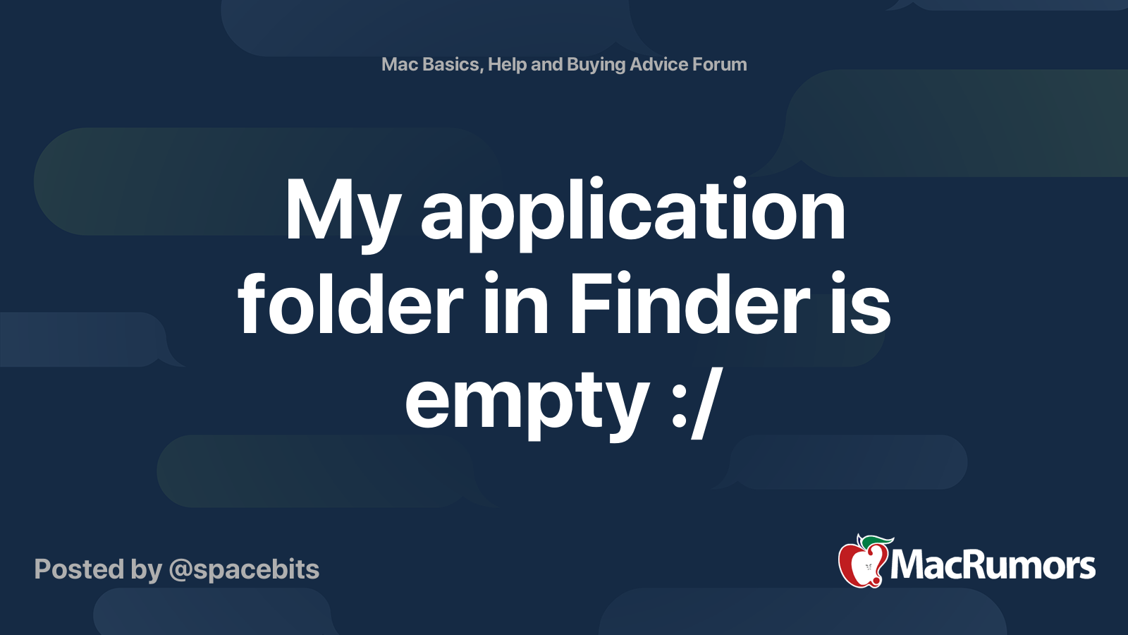 My Application Folder In Finder Is Empty MacRumors Forums