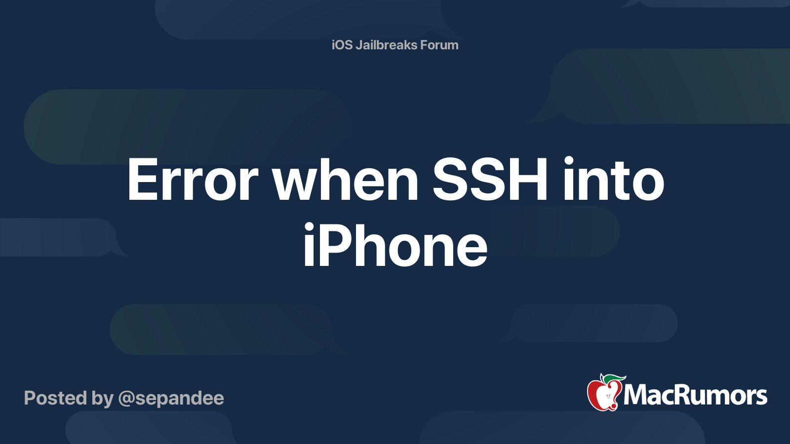 Запустить скрипт через ssh ios