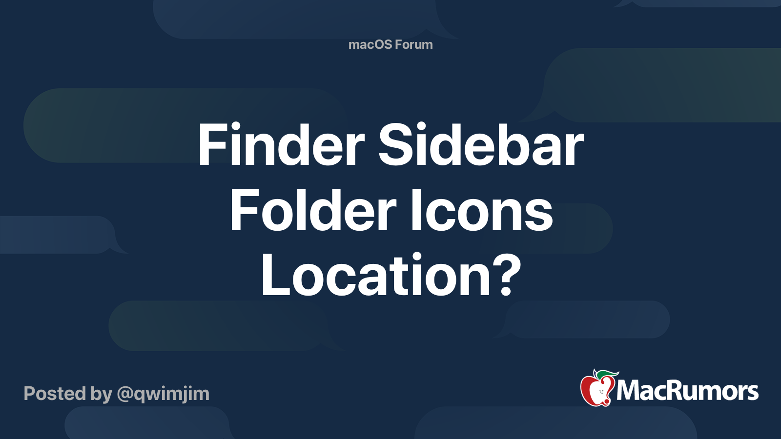 Finder Sidebar Folder Icons Location? MacRumors Forums