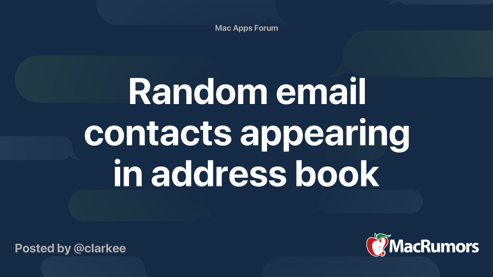 random email addresses in iphone contacts