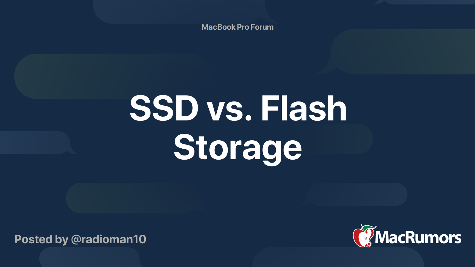 SSD vs. Flash Storage MacRumors Forums