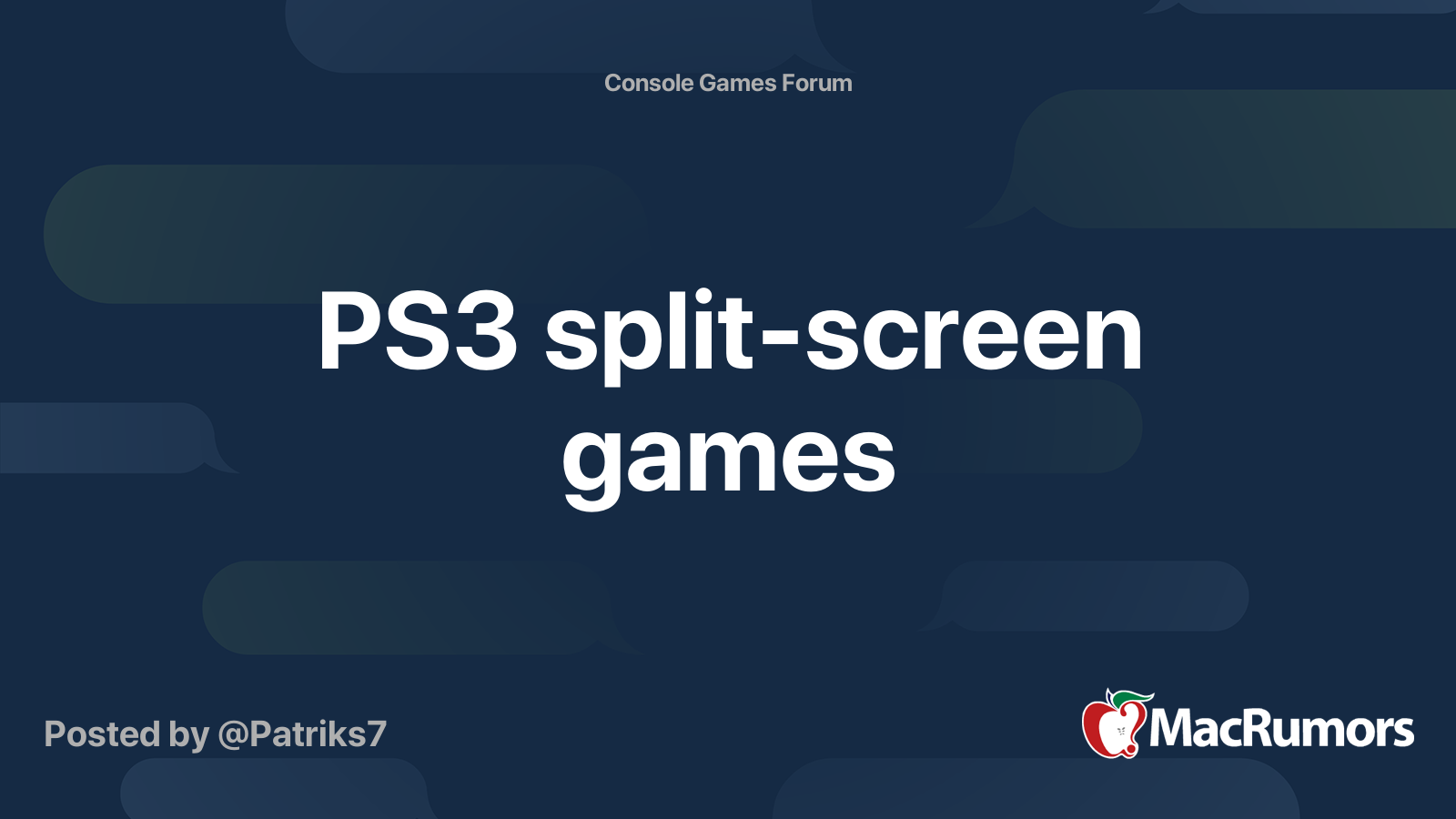 PS3 Split Screen Games