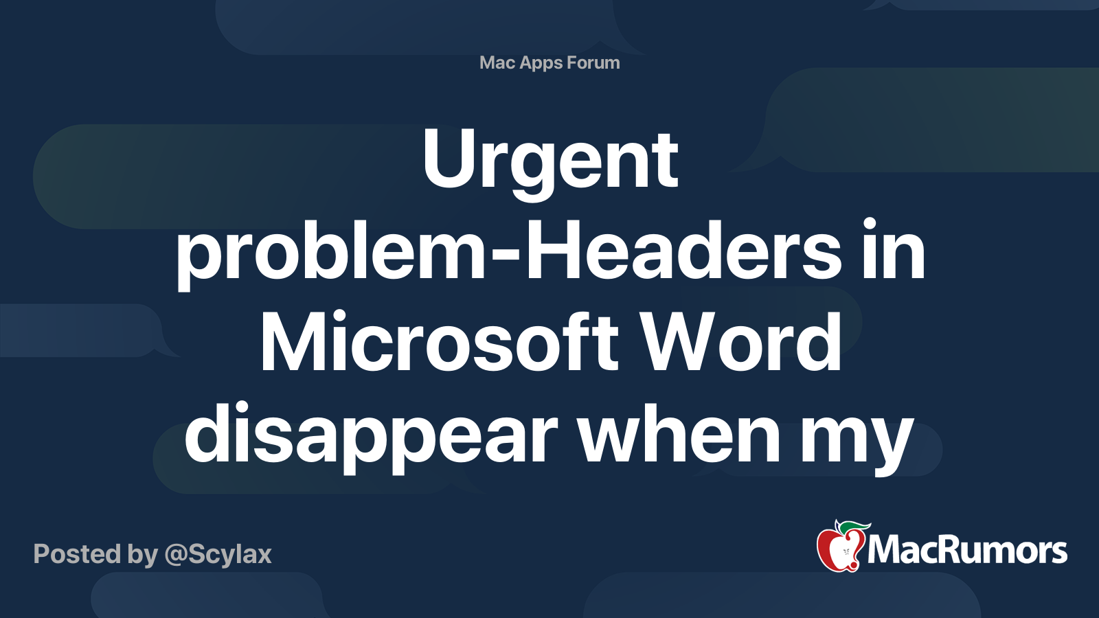 Urgent problemHeaders in Microsoft Word disappear when my tutor gets