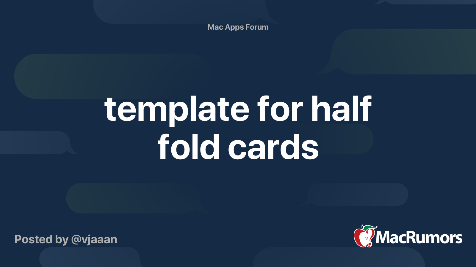 template for half fold cards | MacRumors Forums