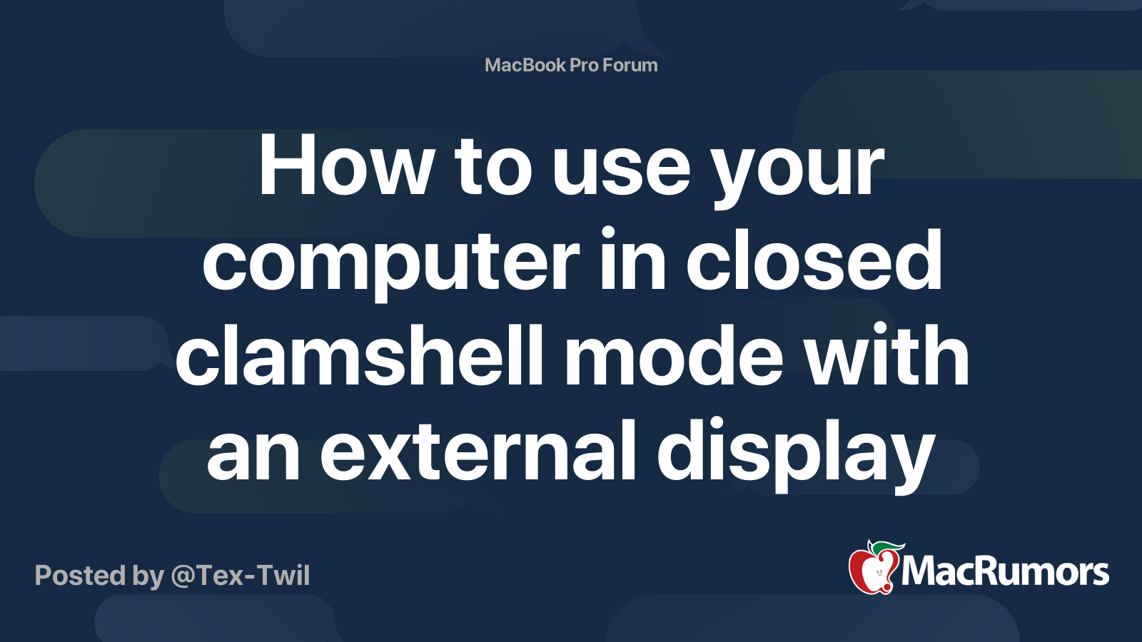 How to use your computer in closed clamshell mode with an external