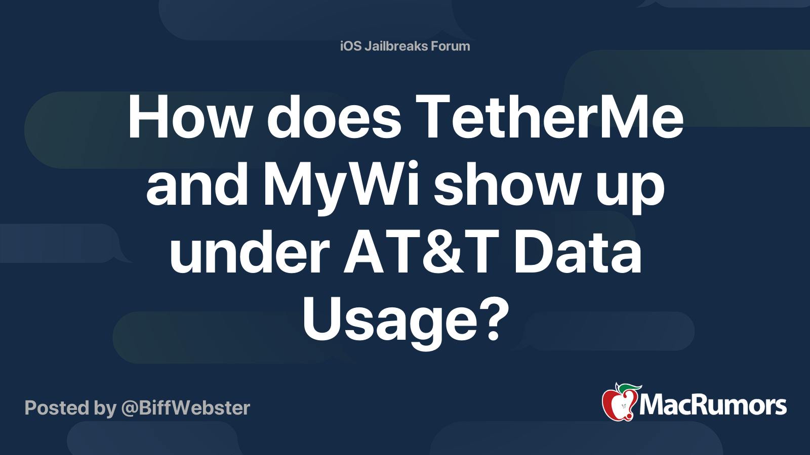 How does TetherMe and MyWi show up under AT&T Data Usage? | MacRumors