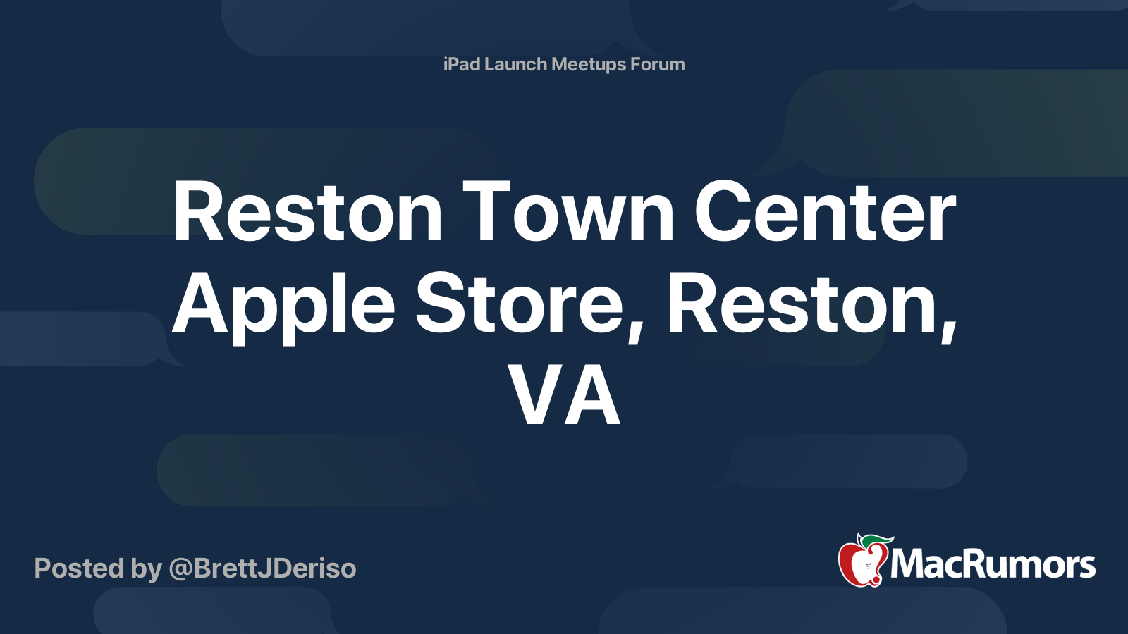 Reston Town Center Apple Store, Reston, VA MacRumors Forums