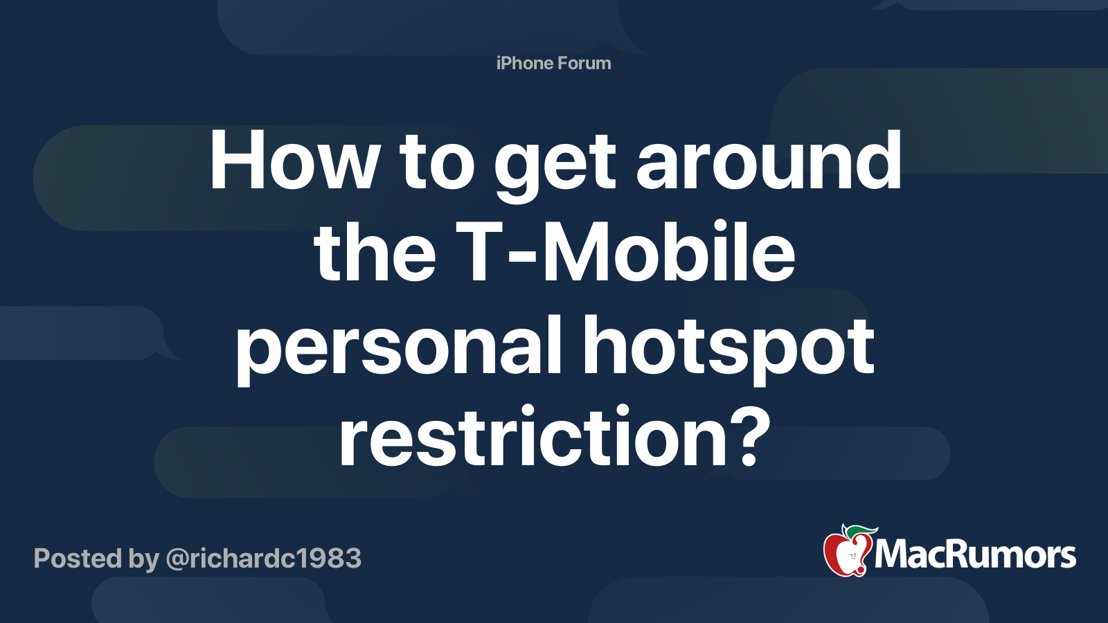 How to get around the TMobile personal hotspot restriction