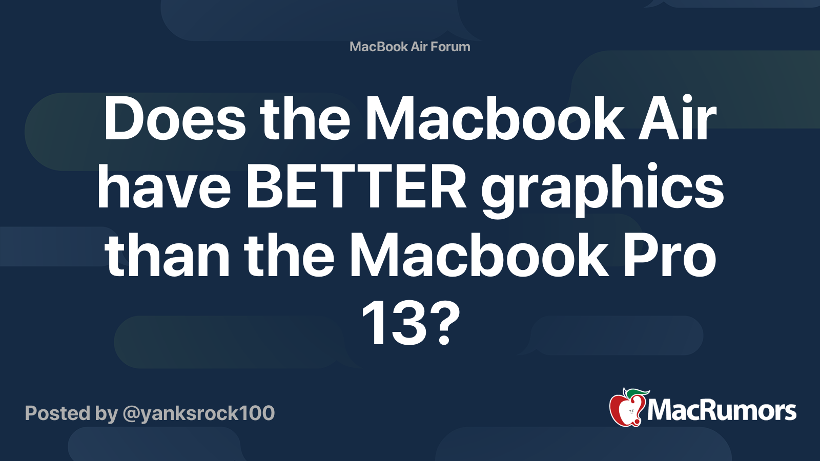 Does the Macbook Air have BETTER graphics than the Macbook Pro 13