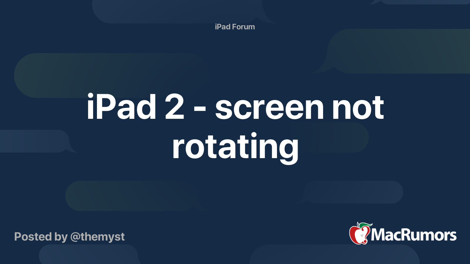 my ipad screen has stopped rotating