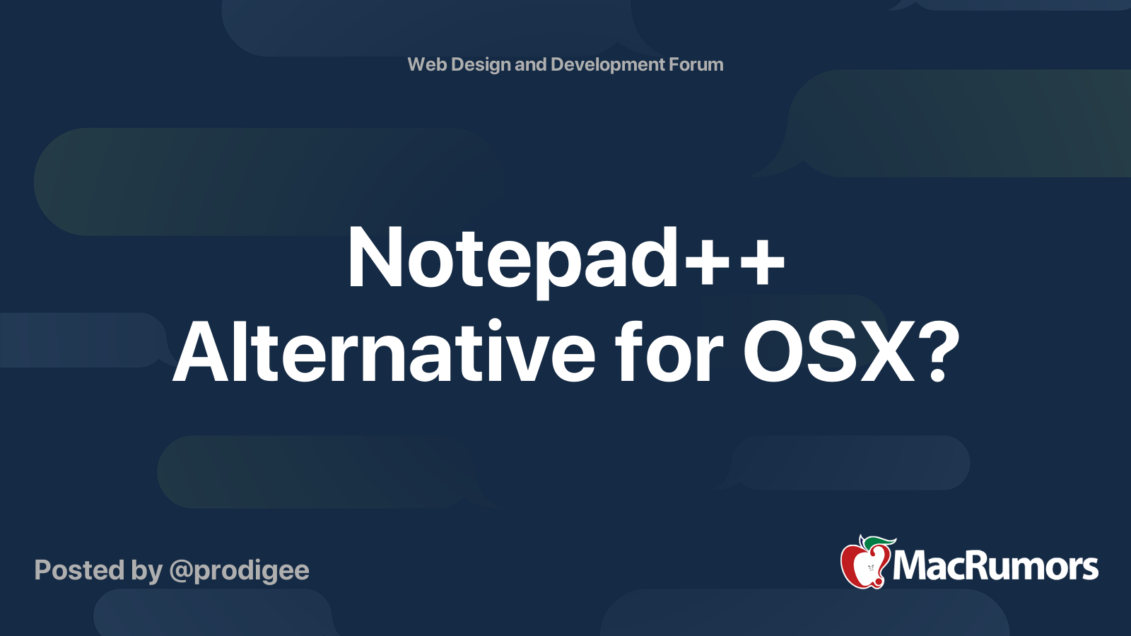 Notepad++ Alternative for OSX? MacRumors Forums