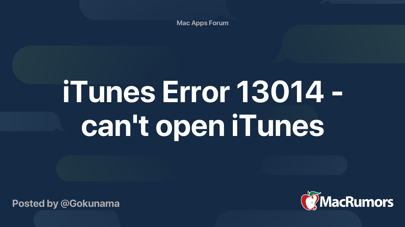 Itunes error 13014