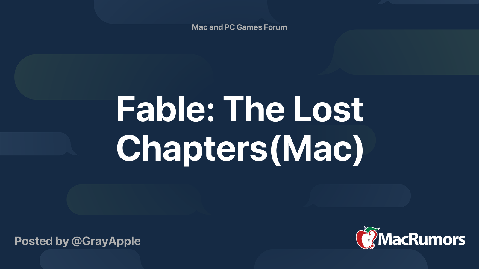 Fable The Lost Chapters Mac