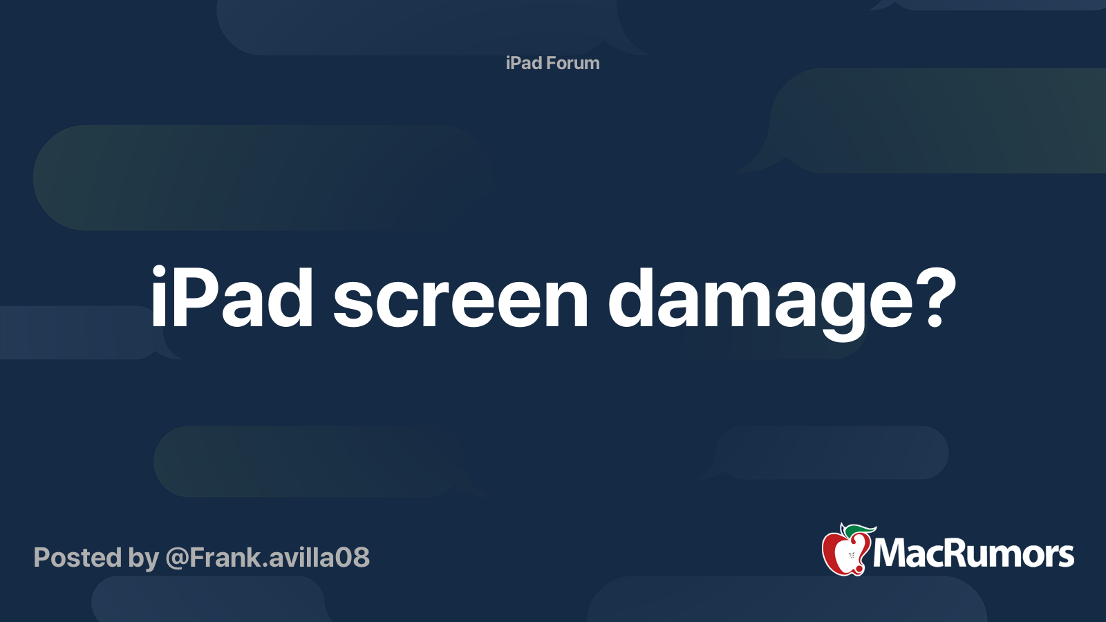 ipad screen lcd damage